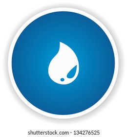 Water Drop Sign Buttonvector Stock Vector (royalty Free) 134276525 