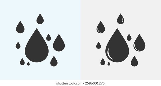 Water Drop Sign. Illustration of Water Droplets.