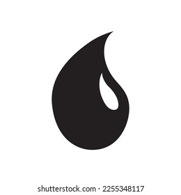 Señal de caída de agua. Icono del vector del petróleo. Diseño de señales planas de caída de aceite. Icono de colocación de tinta. Símbolo de caída de lágrimas. pictograma EPS 10