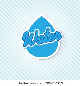 Señal de caída de agua. Símbolo de vector