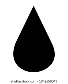 Icono de la silueta de gota de agua. Ilustración vectorial aislada en fondo blanco.