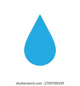 Diseño de ilustración plana de Vector de silueta de gota de agua.