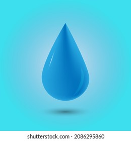 water drop simple clip art vector illustration