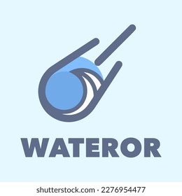 Logo de diseño simple de gota de agua
