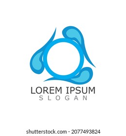 water drop simple element vector logo design template