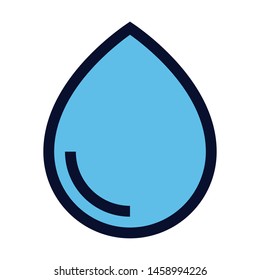 Water Drop. Simple Vector Color Icon 