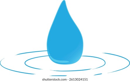 Water drop simple vector illustration element.