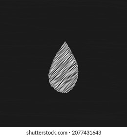 Water drop sketch style vector icon Flat droplet logo shapes collection