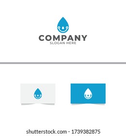 Design-Vektor-Vorlage für das Logo "Wassertropfen"-Technologie