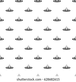 Water drop and spill pattern seamless in simple style vector illustration