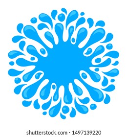 water drop splash blob isolated on white background, splash of water for element banner, water drop splatter simple for songkran festival copy space, splash water drop symbol for graphic banner design