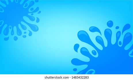 water drop splash blob on blue background, splash of water for element banner frame, water drop splatter simple for songkran festival copy space template, splash water drop symbol for graphic banner