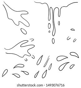 Water drop splash burst icon illustration vector