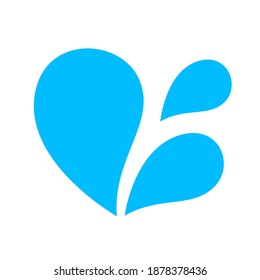 water drop splash icon, aqua droplet, water clip art, vector