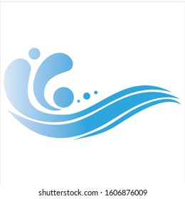 Water drop and splash icon vector