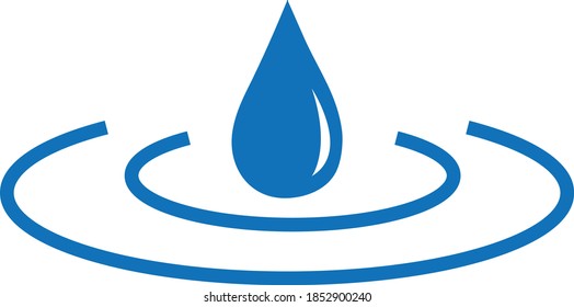Vector de icono de salpicadura de caída de agua.