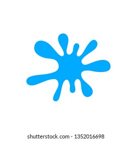 water drop splash isolated on white background, splash of water for element logo and icon, water drop splatter simple image for banner songkran festival, splash water drop symbol for graphic ad design