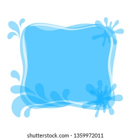 water drop splash isolated on white background banner, splash of water for element banner, water drop splatter simple for songkran festival copy space, splash water drop symbol for graphic ad design