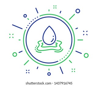 Water drop splash line icon. Clean aqua sign. Liquid symbol. Quality design elements. Technology water splash button. Editable stroke. Vector