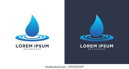 Projeto de vetor de logotipo de abertura de gota de água
