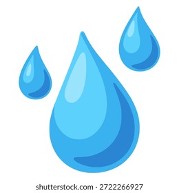 Diseño de Plantilla de Ilustración vectorial de color plano de naturaleza de salpicadura de agua