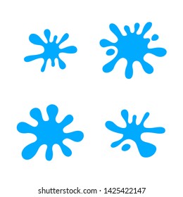 water drop splash set isolated on white background, splash water for element logo and icon, water drop splatter simple flat graphic design, splash water drop symbol for banner thai songkran festival