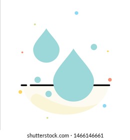 Water, Drop, Spring Abstract Flat Color Icon Template. Vector Icon Template background