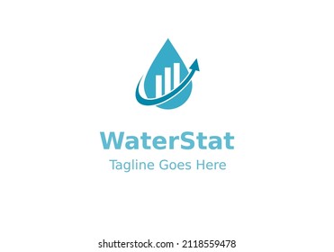 Plantilla de diseño del logotipo del símbolo del estado de caída de agua.Vector