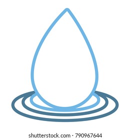 Water drop symbol cartoon
