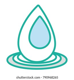 Water drop symbol cartoon