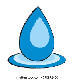 Water drop symbol cartoon