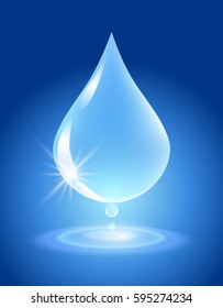 Water drop. Symbol of clean water. 