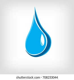 Water Drop symbol, emblem design, Abstract vector logo. Abstract circle water logotype