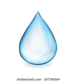 Water Drop Symbol With Gradient Mesh, Vector Illustration