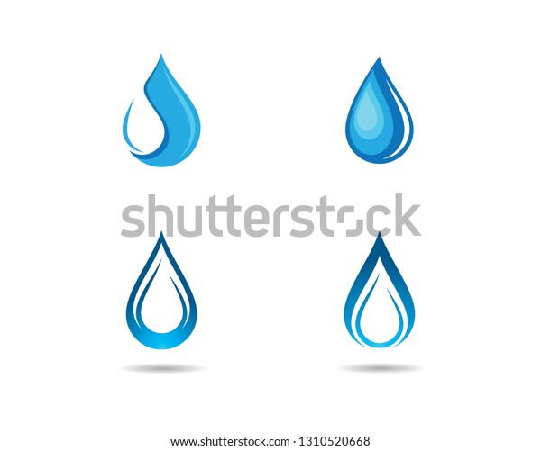 Water Drop Symbol Illustration Stock Vector (Royalty Free) 1310520668