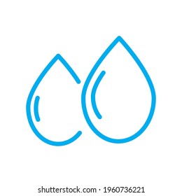 Water drop symbol, isolated on white background