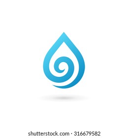 Water drop symbol logo design template icon. May be used in ecological, medical, chemical, food and oil design.
