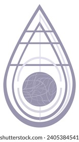 Símbolo de caída de agua en estilo tecnológico [vector].