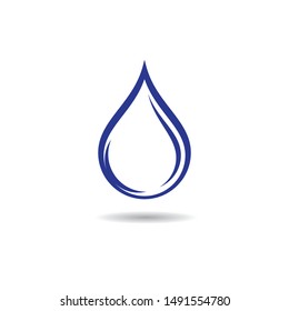 Water drop symbol vector icon