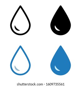 Water drop symbol vector icon illustration. vector on white background. editable icon set