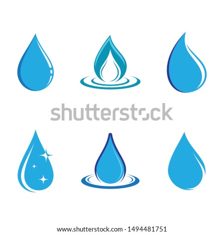 Water drop symbol vector icon