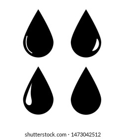 Water drop symbol . Vector rain drop icon