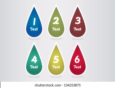 Water drop tag options