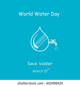 Water drop and water tap icon vector logo design template.Vector illustration