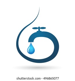 Water drop and the water tap symbol repair