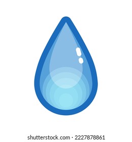 Wassertropfen oder Tränen Grosses Symbol für Emoji-Lächeln