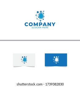 Water Drop Technology Logo Design Vector Template