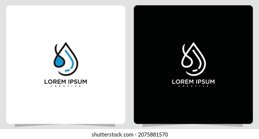 Water drop template vector icon