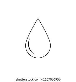 water drop thin line icon. Linear vector illustration. Pictogram isolated on white background