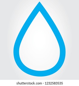 Water drop thin line icon vector isolated on gray background. Water drop icon for web site, app and logo. Creative art concept, vector illustration